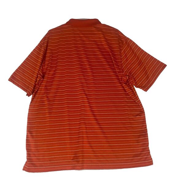 PGA Tour Mens Shirt Polo XL Extra Large‎ Orange Striped Short Sleeve Golf Sports - Picture 2 of 13